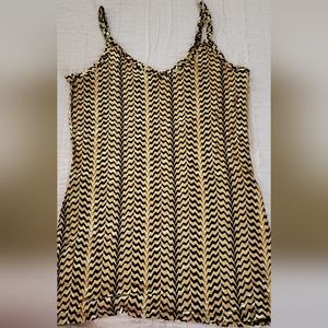 No boundaries black and metallic gold tank top